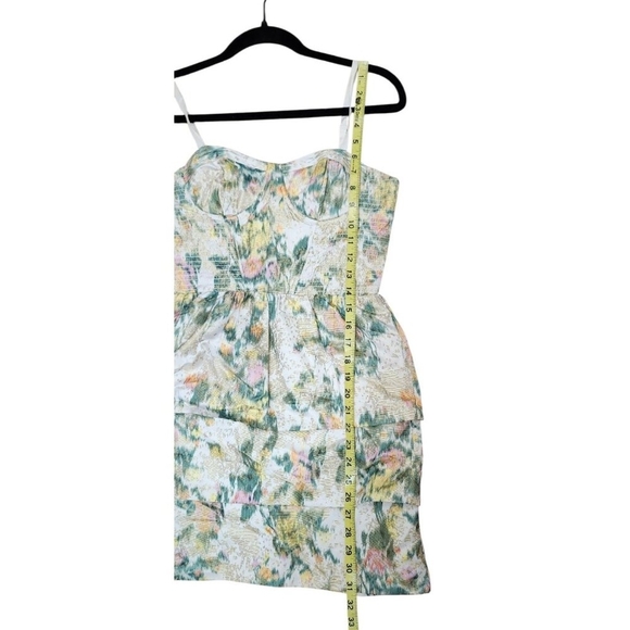 Alice + Olivia Daphne Bustier Corset Floral Jacquard Mini Dress Green Women's 2 - Picture 8 of 13